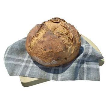 Bread 3d illustration isolated on the white background Stock Illustration