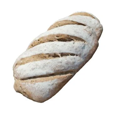 Bread 3d illustration isolated on the white background Stock Illustration