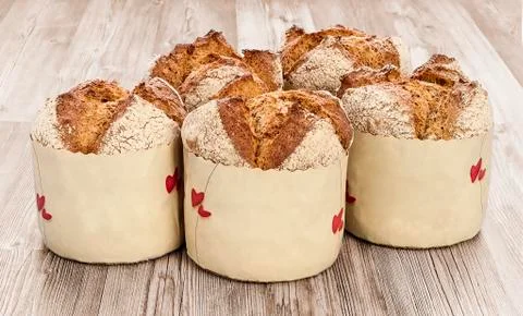 Bread and background Stock Photos