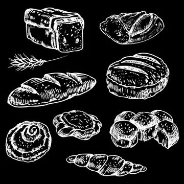 Bread  and bakery  Stock Illustration