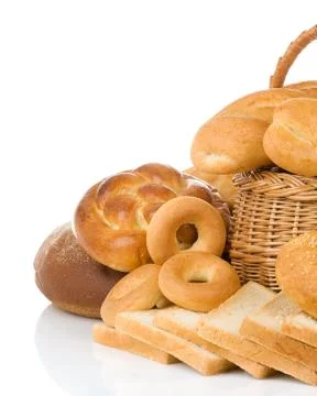 Bread and bakery products Stock Photos