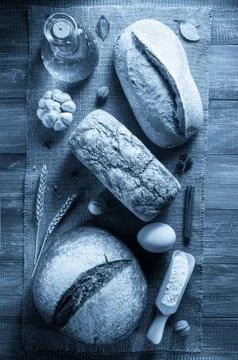 Bread and bakery products Stock Photos