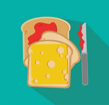 Bread and breakfast design Stock Illustration
