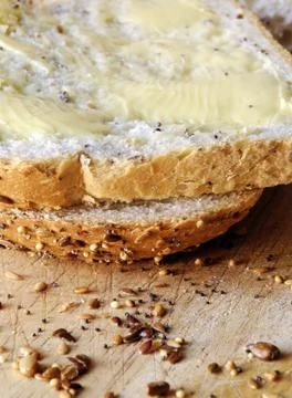 Bread and butter Stock Photos