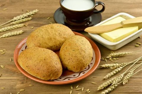 Bread and butter Stock Photos