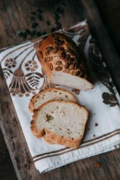 Bread and butter Stock Photos