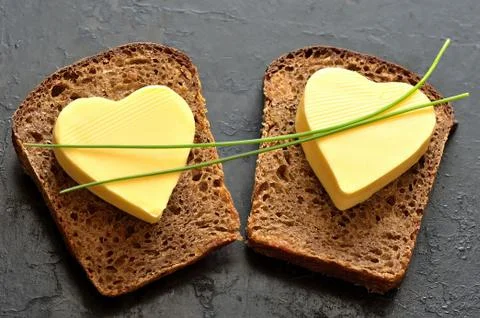 Bread and butter Stock Photos