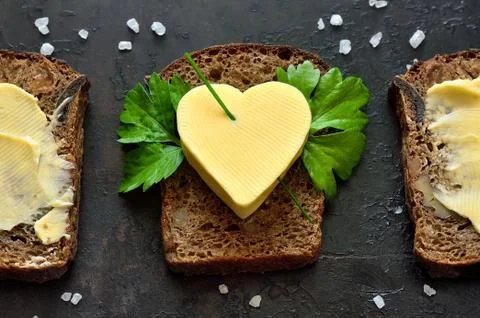 Bread and butter Stock Photos
