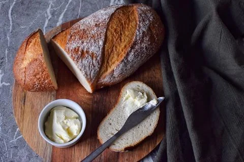 Bread and butter. Stock Photos