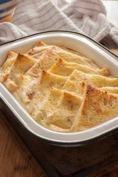 Bread and Butter Pudding Stock Photos