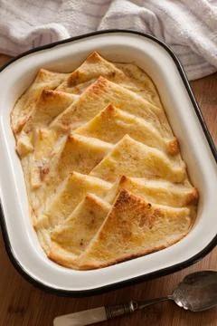 Bread and Butter Pudding Stock Photos