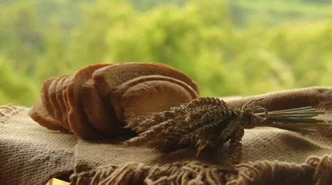 Bread and cereal ears Stock Footage 8509996