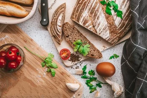 Bread and cheese with beautiful back ground Stock Photos