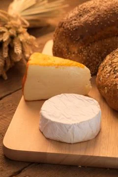 Bread and cheese Stock Photos