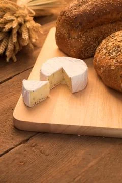 Bread and cheese Stock Photos