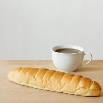 Bread and coffee Stock Photos