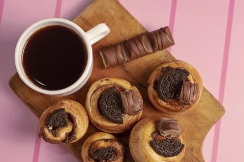 Bread and coffee Stock Photos
