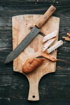Bread and crackers Stock Photos