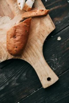 Bread and crackers Stock Photos