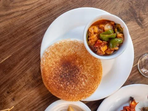 Bread and curry. Foto stock