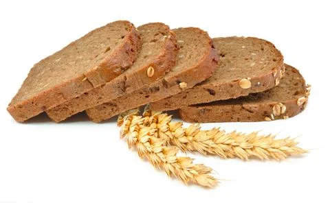 Bread and an ear of wheat Stock Photos