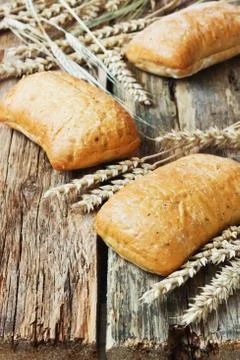 Bread and ears of wheat Foto stock