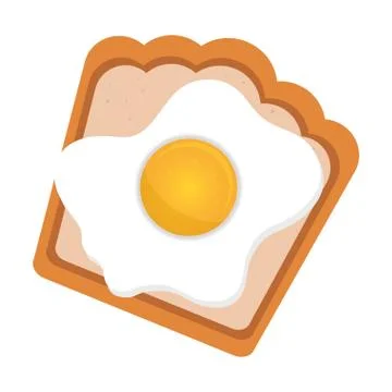 Bread and egg fries icon イラスト素材