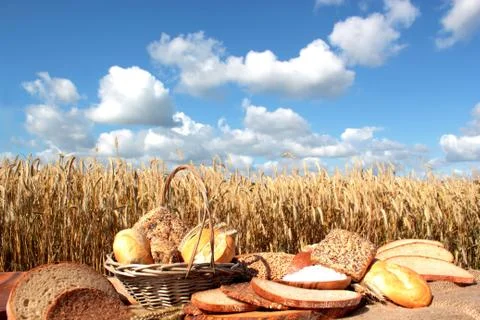 Bread and grain Stock Photos