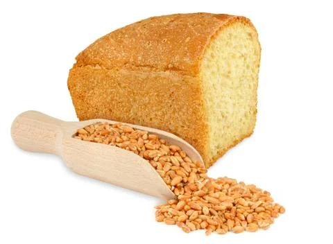 Bread and grain wheat Stock Photos