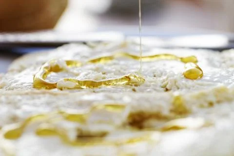 Bread and honey Stock Photos