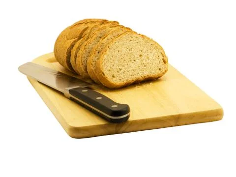 Bread and knife Stock Photos