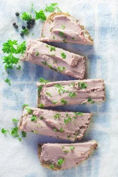 Bread And Leberwurst Stock Photos