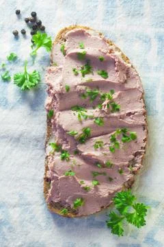 Bread And Leberwurst Stock Photos
