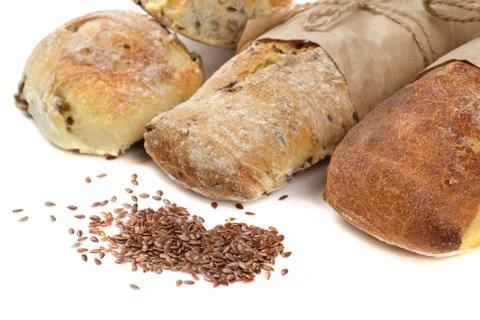 Bread and linseed Foto stock