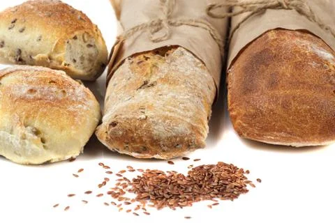 Bread and linseed Foto stock