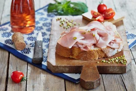 Bread And Mortadella Фото