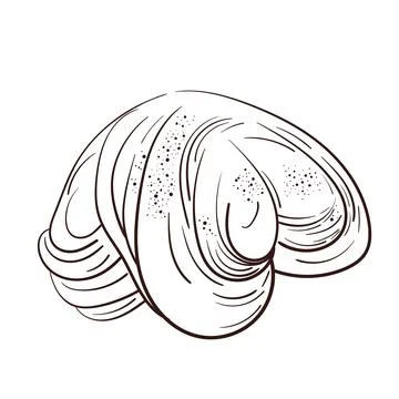 Bread and pastry donut, long loaf and fruit pie. sweet bun or croissant, bagels Stock Illustration