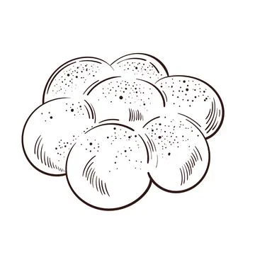 Bread and pastry donut, long loaf and fruit pie. sweet bun or croissant, bagels Stock Illustration