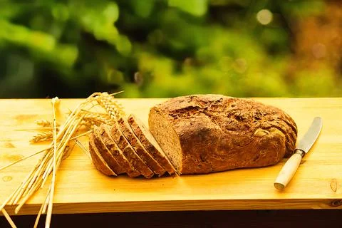 Bread and rolls fresh from the bakery, served warm. Stock Photos