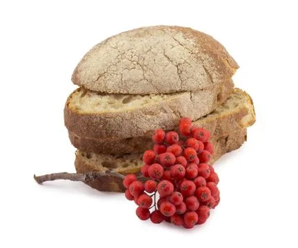 Bread and rowan Stock Photos