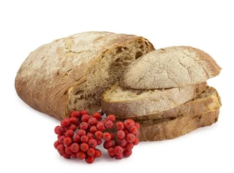 Bread and rowan Stock Photos