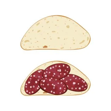 Bread and sandwich set Stock Illustration