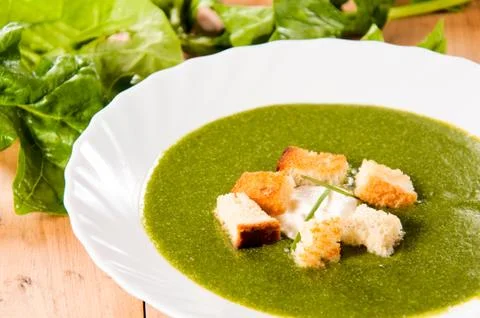 Bread and soup Foto stock