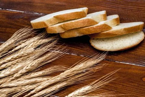 Bread and Spikelets Stock Photos