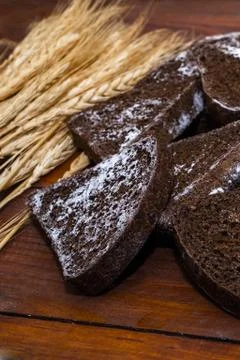 Bread and Spikelets Stock Photos