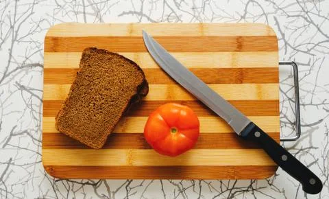 Bread And Tomato Stock Photos