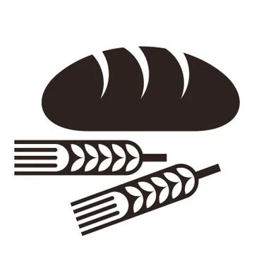 Bread and wheat ears Illustrazione stock