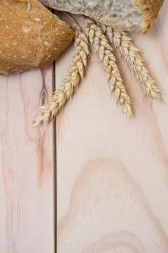 Bread and wheat Stock Photos