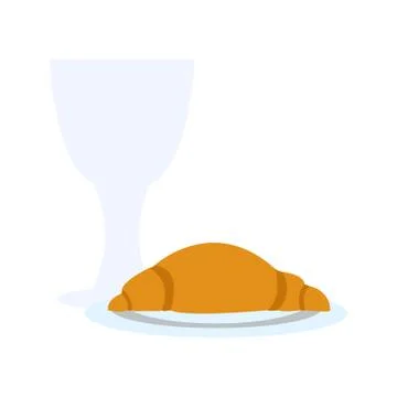 Bread and wine Stock Illustration