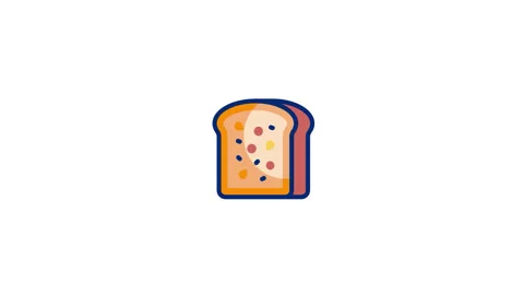 Bread Animated Icon Video stock 320231947